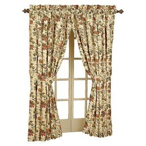 Waverly Felicite Curtains Set of 3 w/Tie Backs